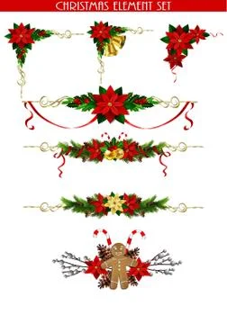 Christmas elements for your designs Stock Illustration