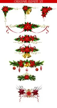Christmas elements for your designs Stock Illustration