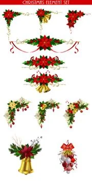 Christmas elements for your designs Stock Illustration