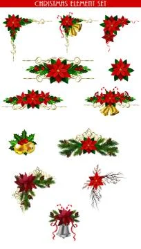Christmas elements for your designs Stock Illustration