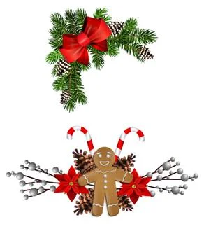 Christmas elements for your designs Illustrazione stock