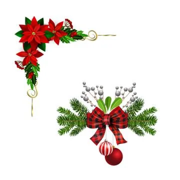 Christmas elements for your designs Illustrazione stock