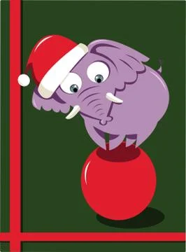 Christmas elephant Stock Illustration