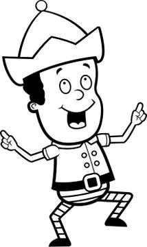 Christmas Elf Dancing Stock Illustration