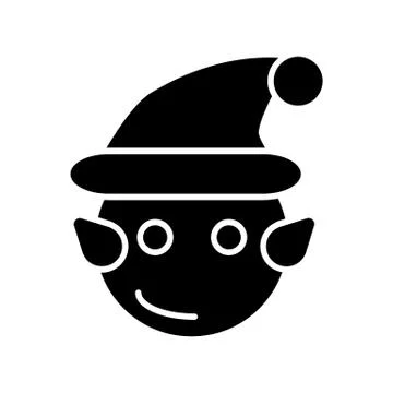 Christmas elf. Flat vector illustration isolated on white background. Illustrazione stock