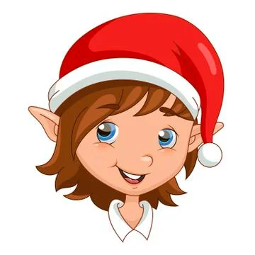 Christmas elf head Stock Illustration