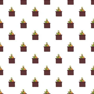 Christmas elf helper working creating festive gift pattern 스톡 일러스트