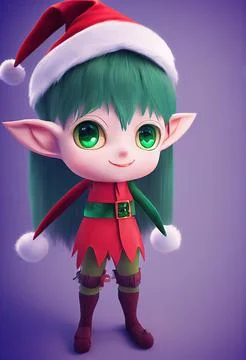 Christmas Elf Stock Illustration