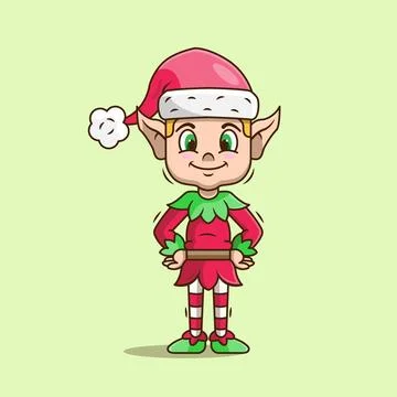 Christmas Elf Stock Illustration