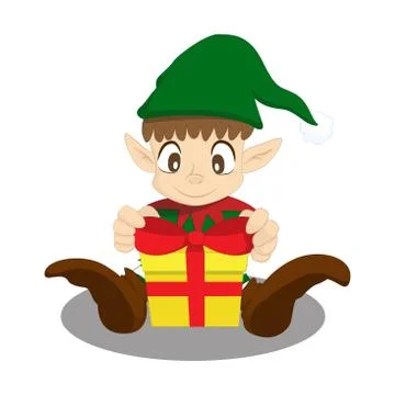 Christmas elf tie bow Illustrazione stock