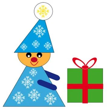 Christmas elf on white background Stock Illustration