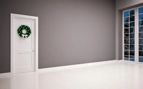 Christmas Empty interior Stock Illustration