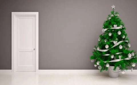 Christmas Empty interior Stock Illustration