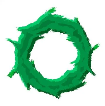 Christmas empty wreath. Stock Illustration