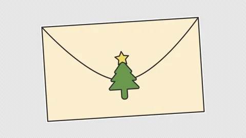 Christmas envelope Stock Footage 340287319