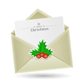 Christmas envelope Stock Illustration