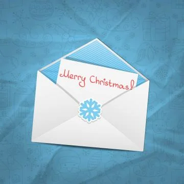 Christmas envelope Illustrazione stock