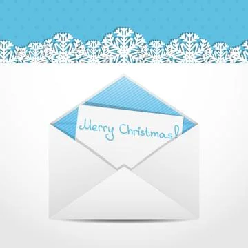 Christmas envelope Stock Illustration