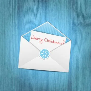 Christmas envelope Stock Illustration