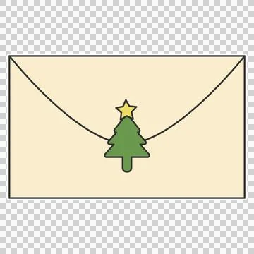 Christmas envelope Stock Illustration