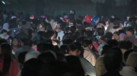 Christmas Eve Crowd Stock Footage 356602