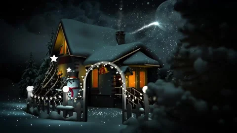 Christmas Evening 4K UHD Background Footage with Peaceful Holiday Atmospher.. Stock-Footage 346617428