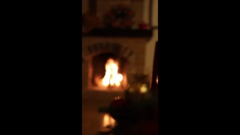 Christmas evening by the fireplace Stock Footage 273195198