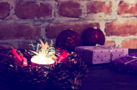 Christmas evening Stock Photos