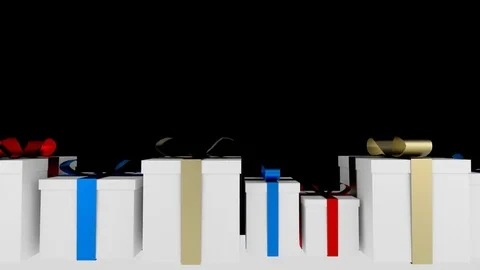 Christmas factory with presents Stock Footage 80659975