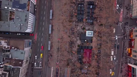 Christmas Fair From Above Stock Footage 99377715