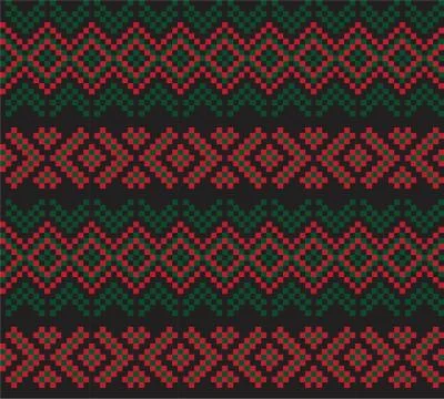 Christmas Fair Isle Seamless Pattern Background Illustrazione stock