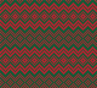Christmas Fair Isle Seamless Pattern Background Stock Illustration