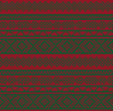 Christmas Fair Isle Seamless Pattern Background Illustrazione stock