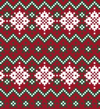 Christmas Fair Isle Seamless Pattern Background Stockillustratie