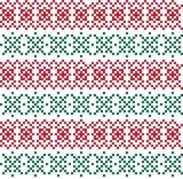 Christmas Fair Isle Seamless Pattern Background Illustrazione stock