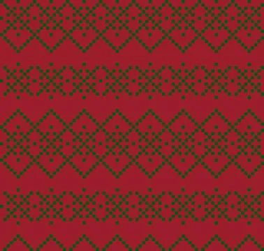 Christmas Fair Isle Seamless Pattern Background イラスト素材