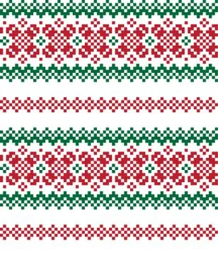 Christmas Fair Isle Seamless Pattern Background Illustrazione stock
