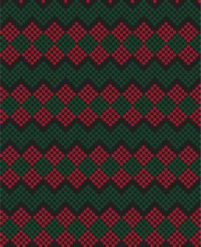 Christmas Fair Isle Seamless Pattern Background Stockillustratie