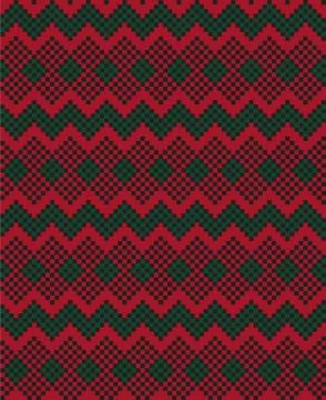 Christmas Fair Isle Seamless Pattern Background 스톡 일러스트