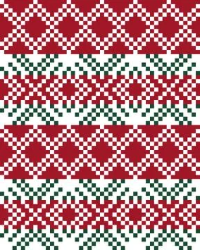 Christmas Fair Isle Seamless Pattern Background 스톡 일러스트