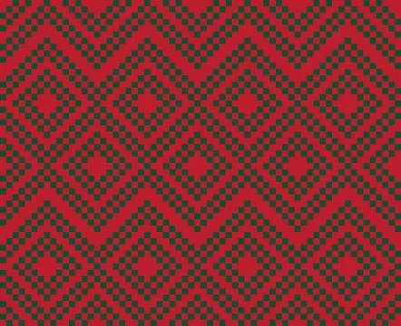 Christmas Fair Isle Seamless Pattern Background Stock Illustration