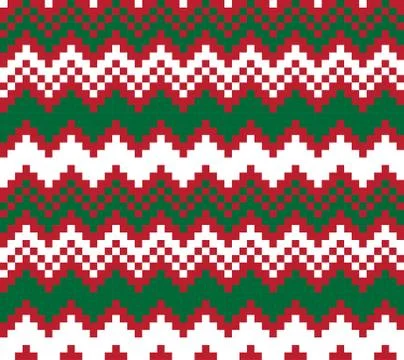 Christmas Fair Isle Seamless Pattern Background Stockillustratie
