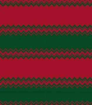 Christmas Fair Isle Seamless Pattern Background Stock Illustration