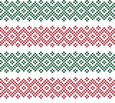 Christmas Fair Isle Seamless Pattern Background Illustrazione stock