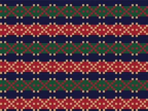 Christmas Fair Isle Seamless Pattern Background イラスト素材
