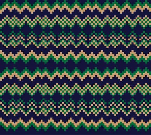 Christmas Fair Isle Seamless Pattern Background Stock Illustration