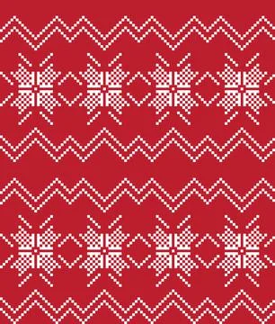 Christmas Fair Isle Seamless Pattern Background Stock Illustration