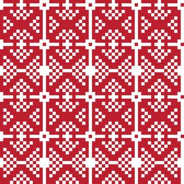 Christmas Fair Isle Seamless Pattern Background Stock Illustration