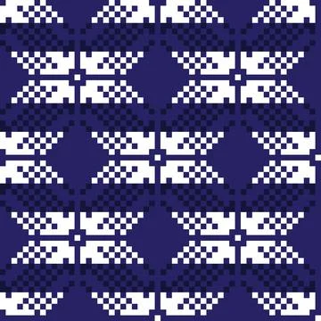 Christmas Fair Isle Seamless Pattern Background Stock Illustration