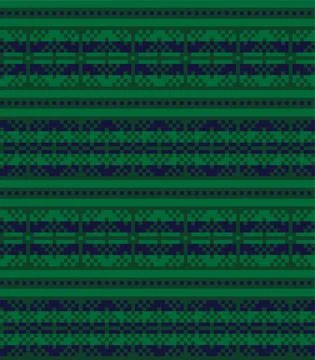 Christmas Fair Isle Seamless Pattern Background Stock Illustration